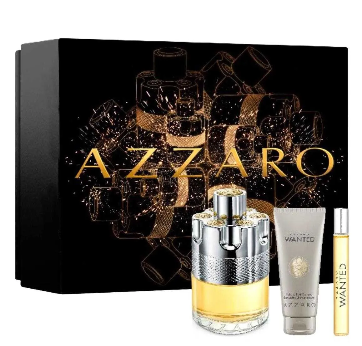 Azzaro wanted edt set (100ml + 10ml + sg 75ml)