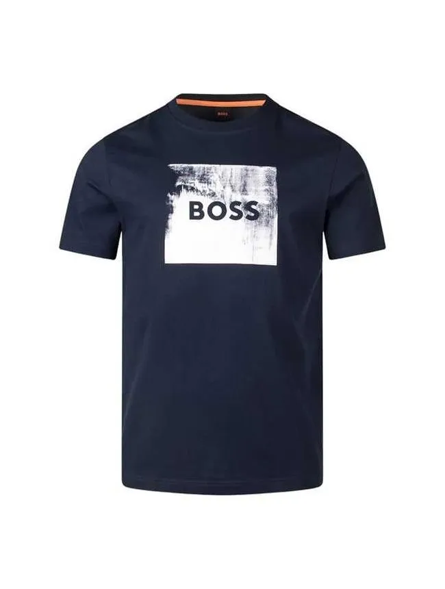Boss - teget pamučna muška majica