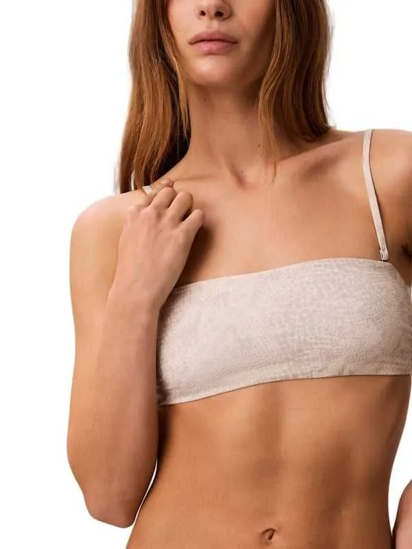 Calvin klein - bež ženski bikini top