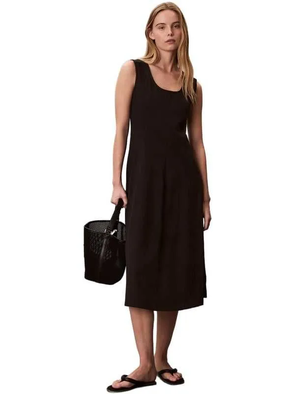 Calvin klein - crna midi haljina