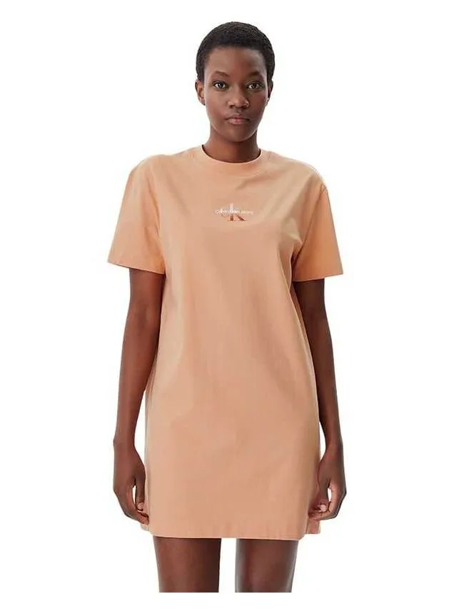 Calvin klein - koralna mini majica-haljina