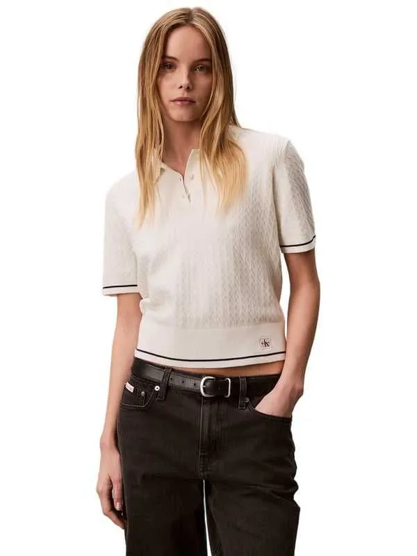 Calvin klein - pamučna ženska polo majica