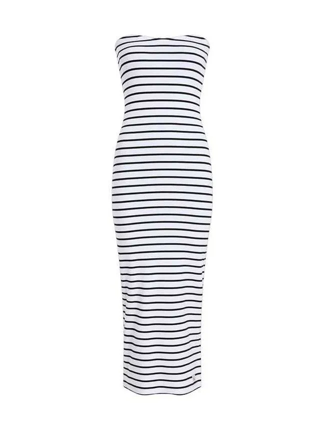 Calvin klein - prugasta midi haljina