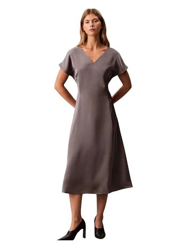 Calvin klein - satenska midi haljina