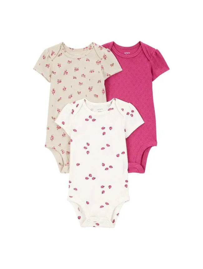 Carter's bodi za bebe devojčice - set od 3 kom.