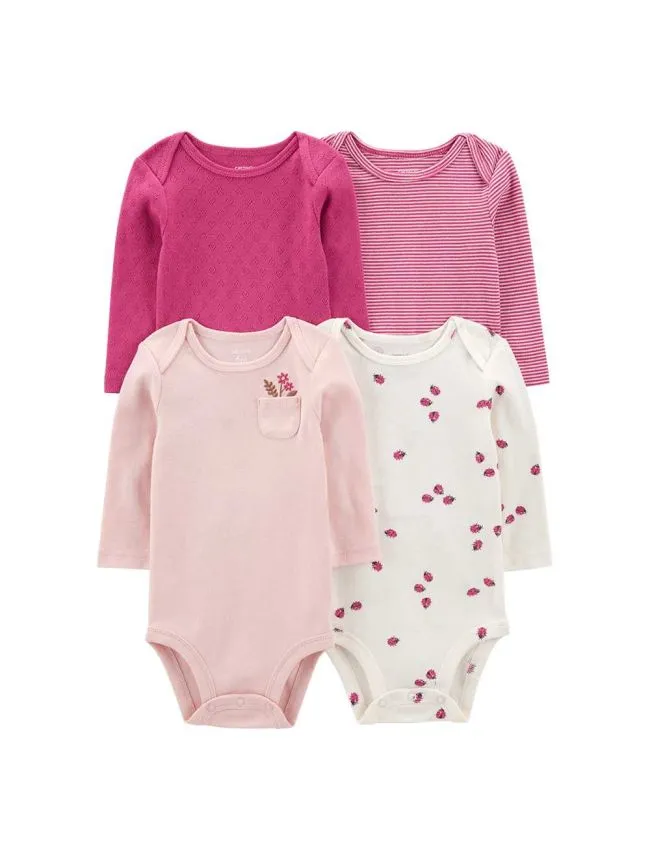 Carter's bodi za bebe devojčice - set od 4 kom.