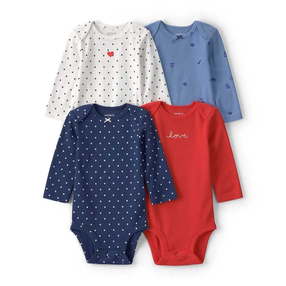 Carter's bodi za bebe devojčice - set od 4 kom.