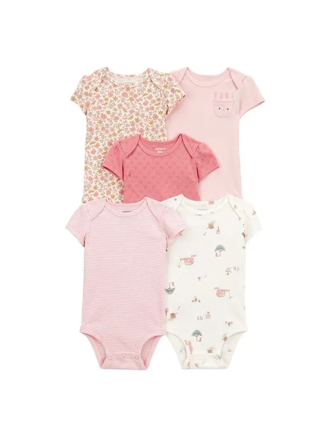 Carter's bodi za bebe devojčice - set od 5 kom.