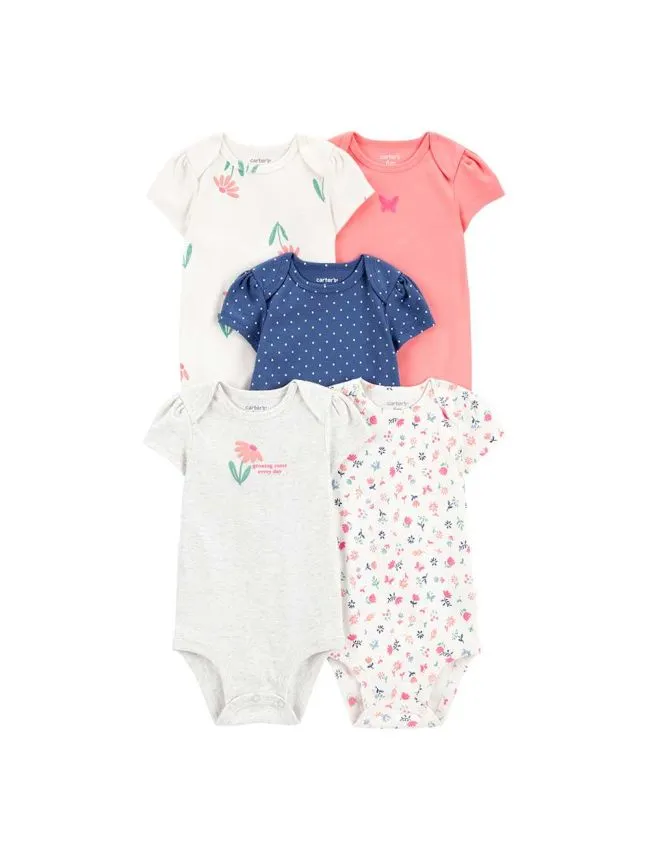Carter's bodi za bebe devojčice - set od 5 kom.