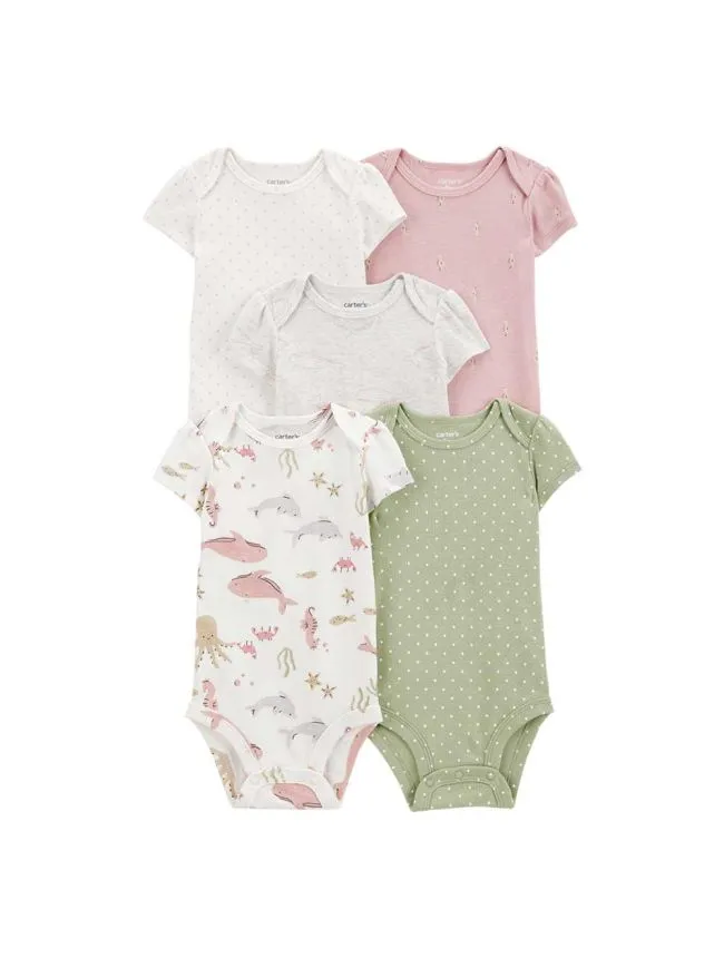 Carter's bodi za bebe devojčice - set od 5 kom.