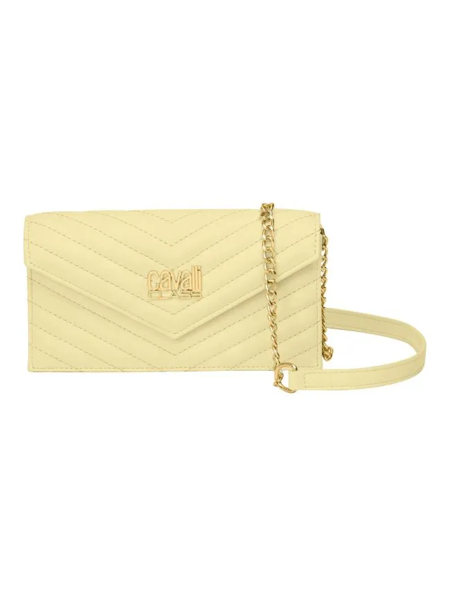 Cavalli class mini crossbody zenska torba valeria, cream