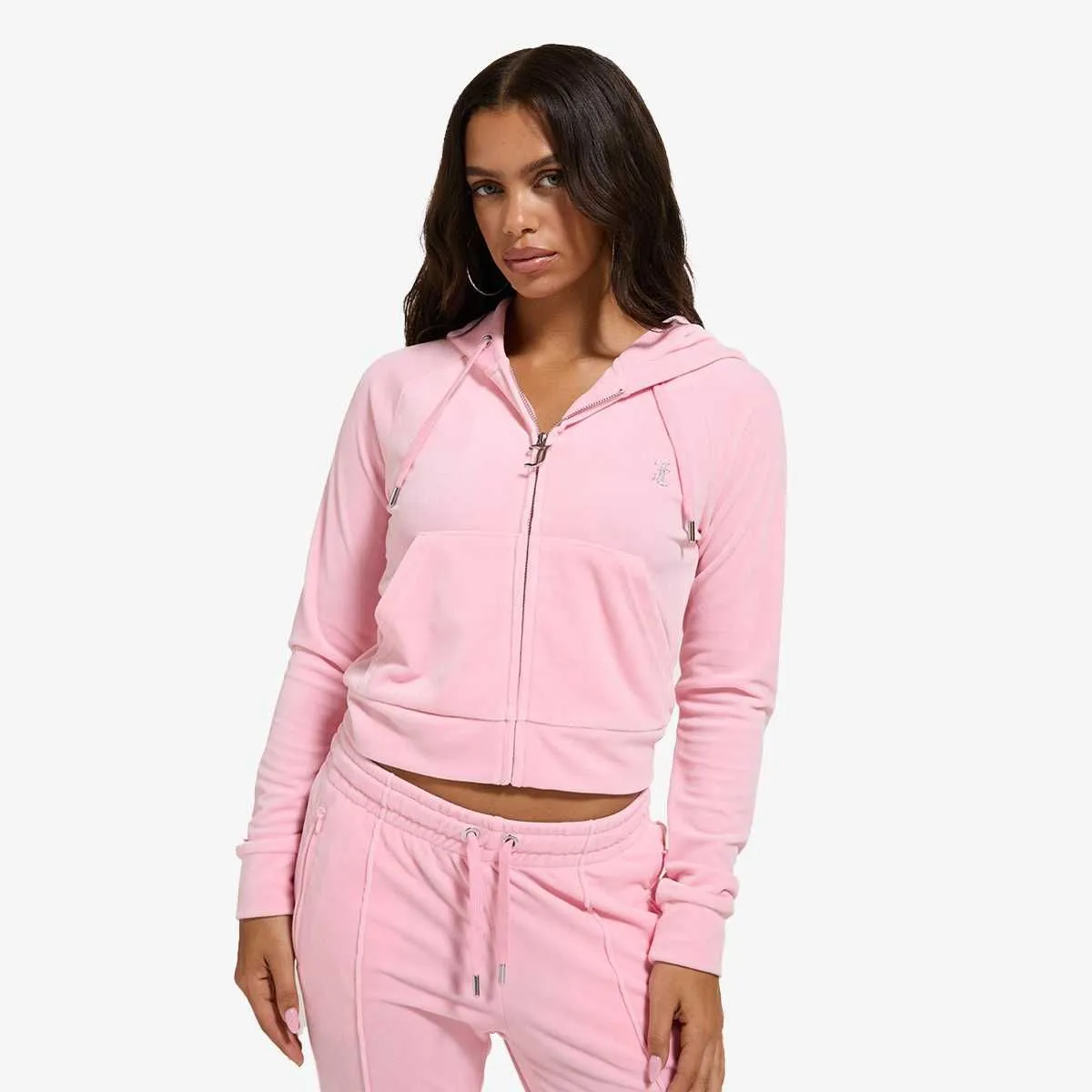 Classic velour hoodie with juicy logo