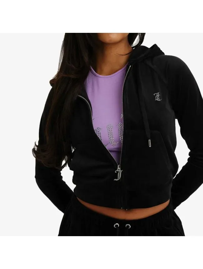 Classic velour hoodie with juicy  logo