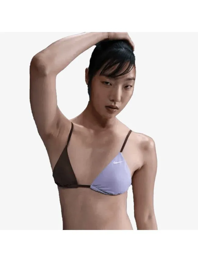 Colourblock triangle bikini top