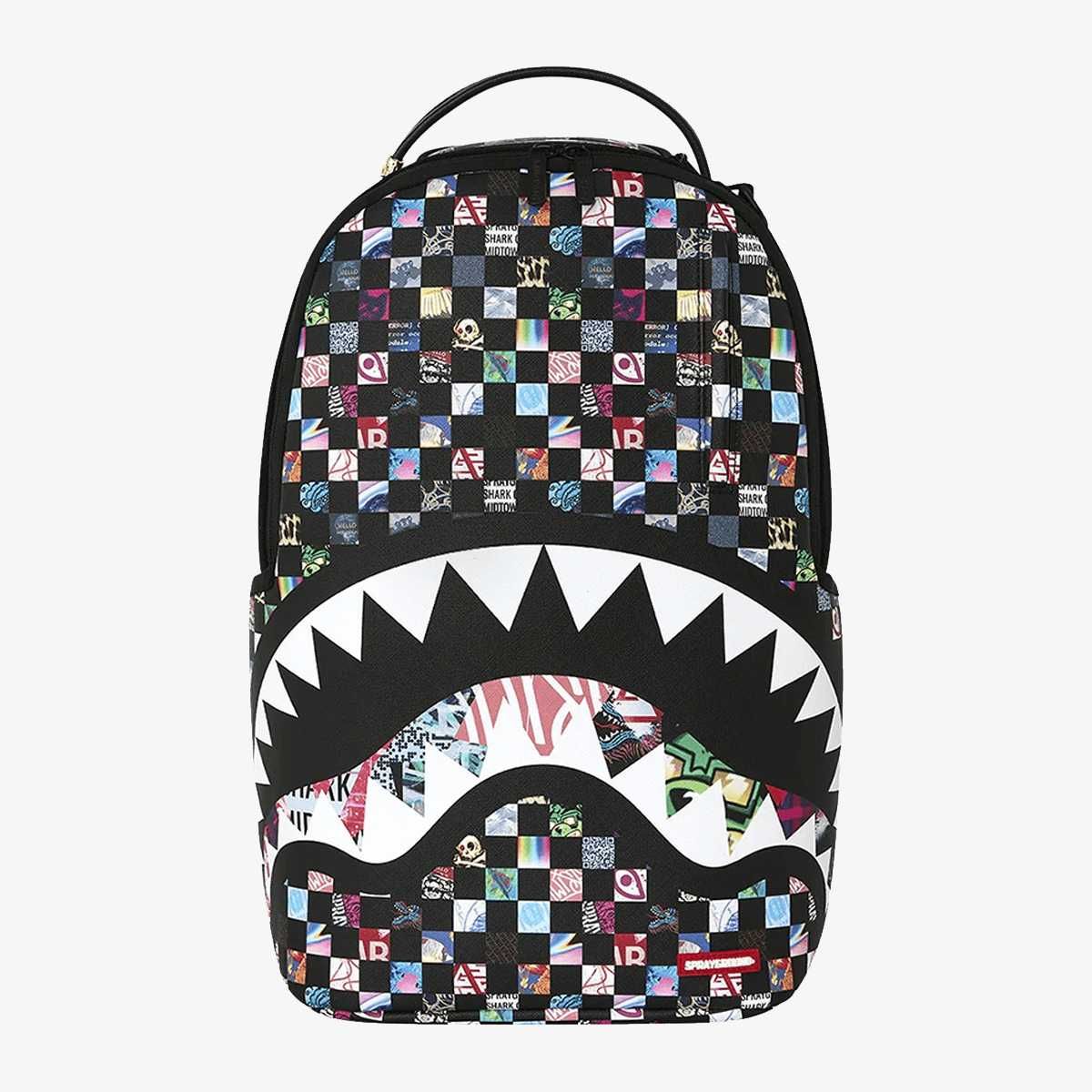 Crazy check backpack