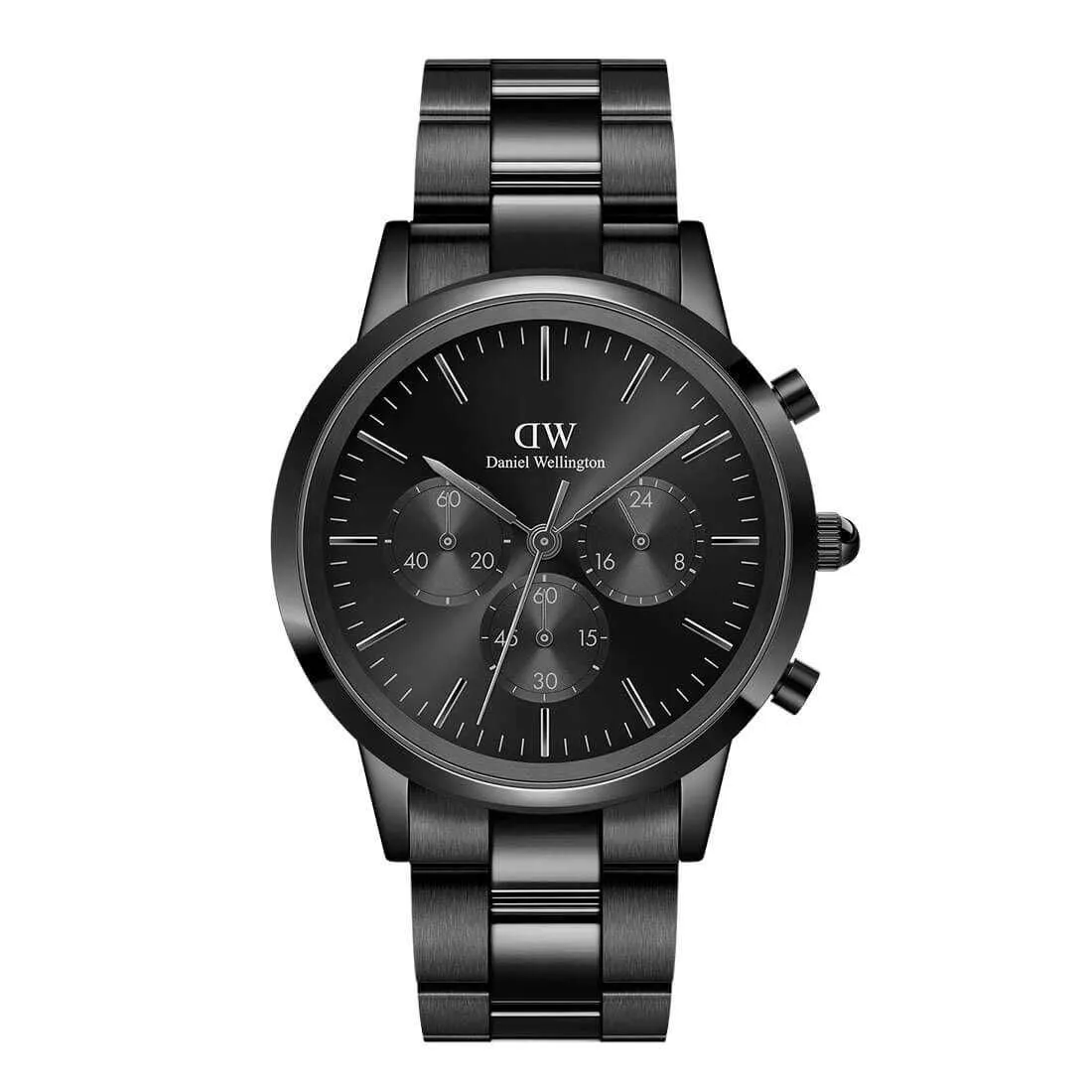 Daniel wellington dw00100642 iconic chronograph link b onyx