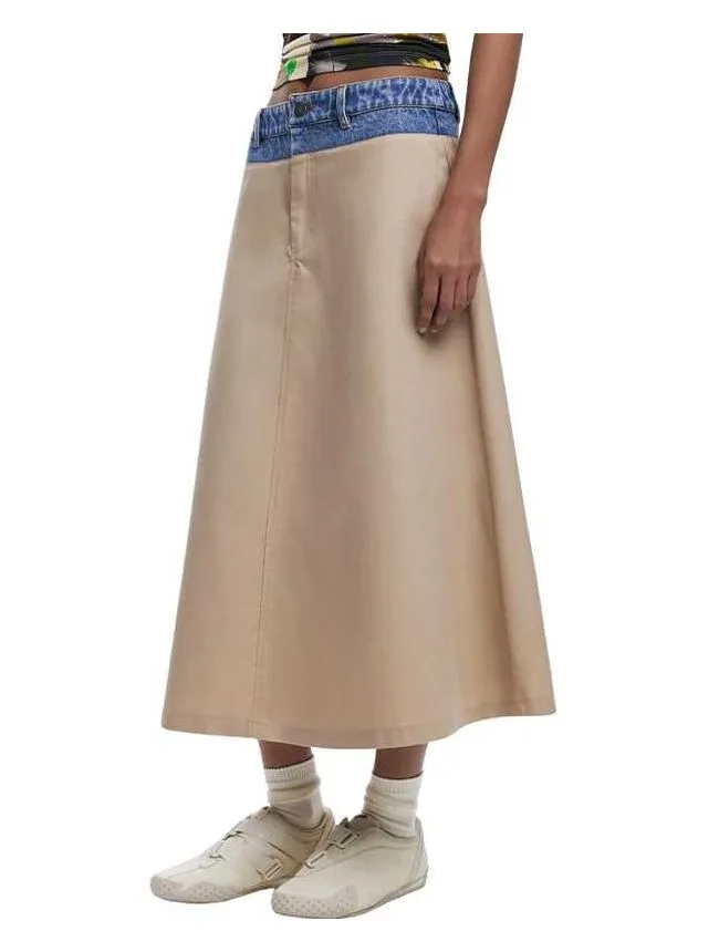 Desigual - bež maxi suknja
