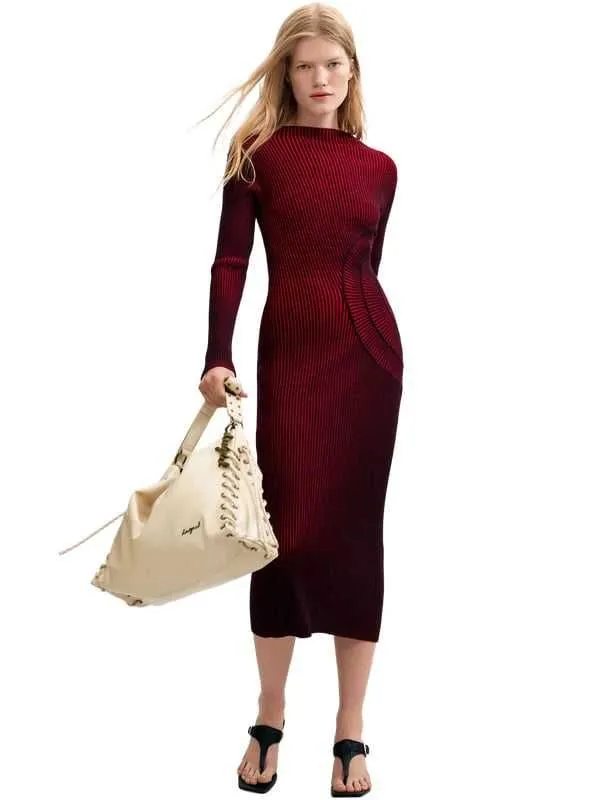 Desigual - bordo midi haljina