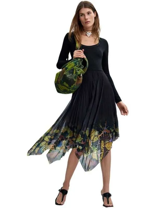 Desigual - crna midi haljina