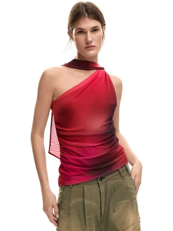 Desigual - crveni asimetrični top