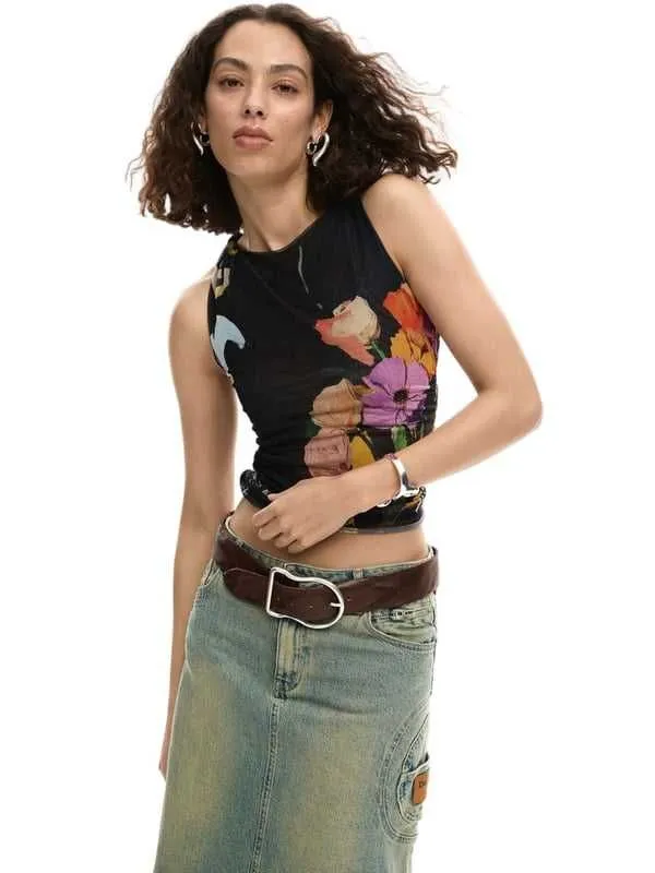 Desigual - Ženski top sa cvetnim printom