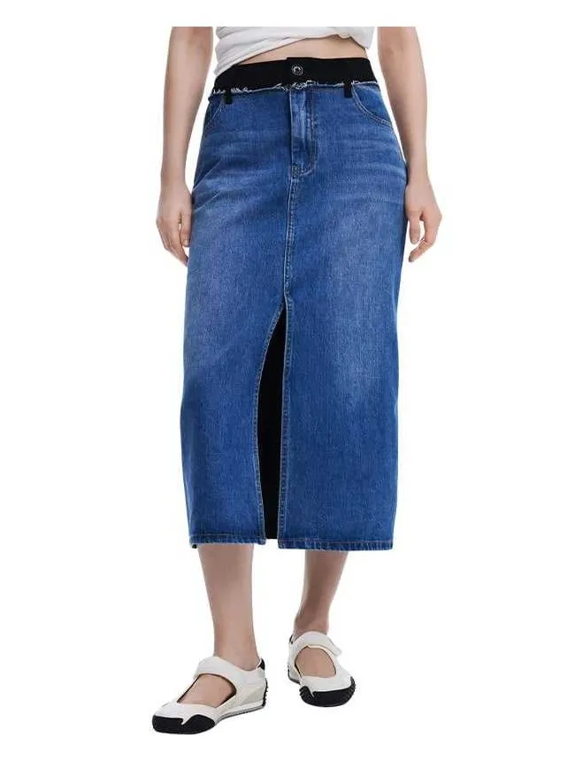Desigual - kombinovana midi suknja