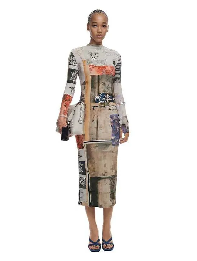 Desigual - midi haljina sa printom