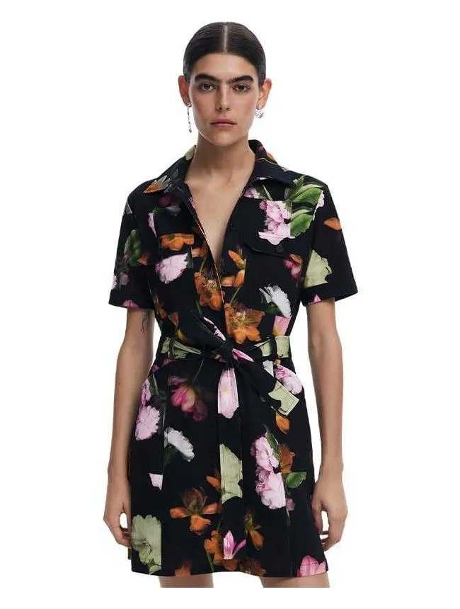 Desigual - mini košulja-haljina sa printom