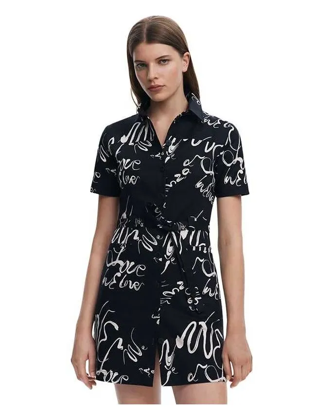 Desigual - mini košulja-haljina sa printom