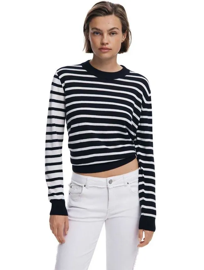 Desigual - prugasti ženski džemper