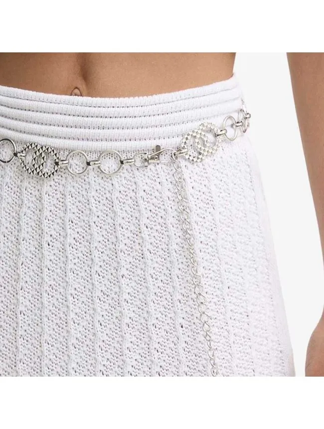 Diana silver belly chain