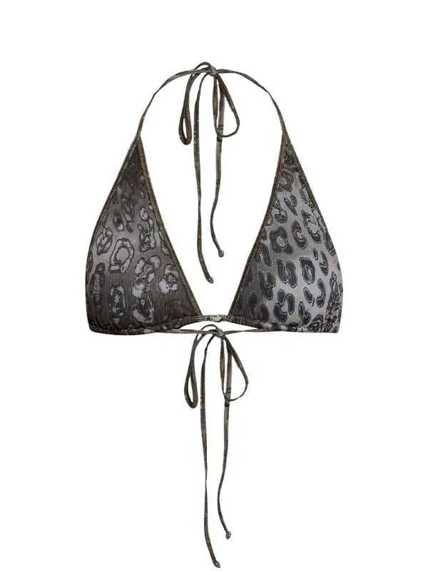 Diesel - animal print bikini top