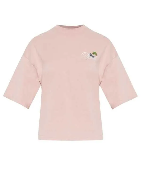Diesel - crop fit pamučna ženska majica