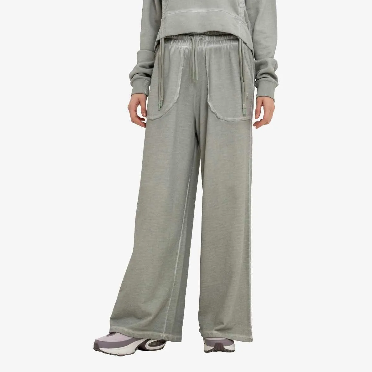 Dot ladies open hem pants