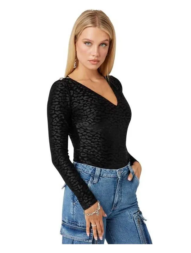 Guess - animal print ženski bodi