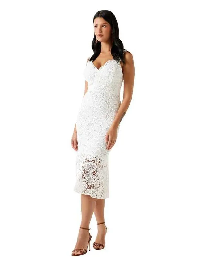 Guess - bela midi haljina