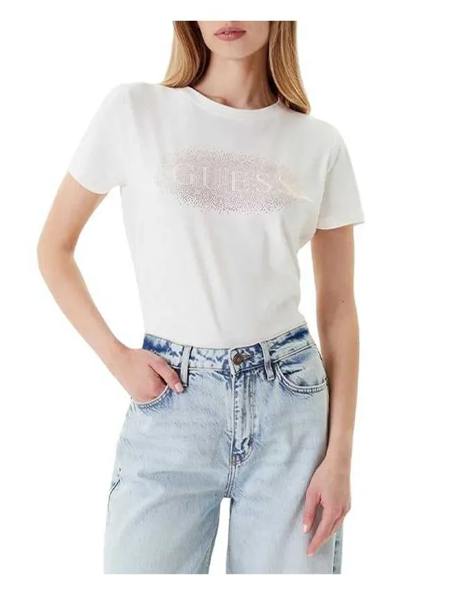 Guess - bela pamučna ženska majica