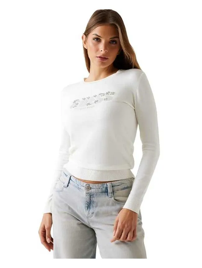 Guess - beli ženski džemper