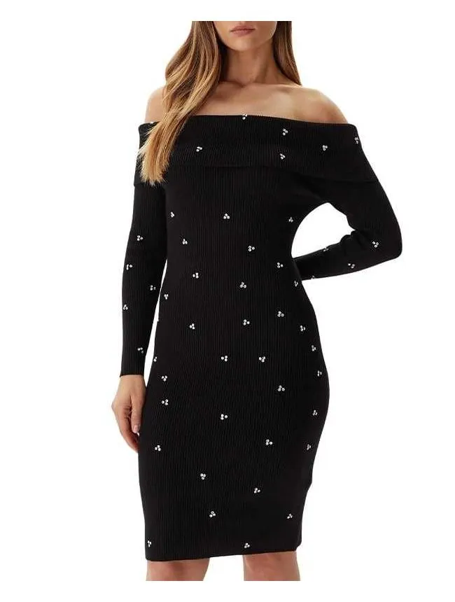 Guess - crna haljina sa cirkonima