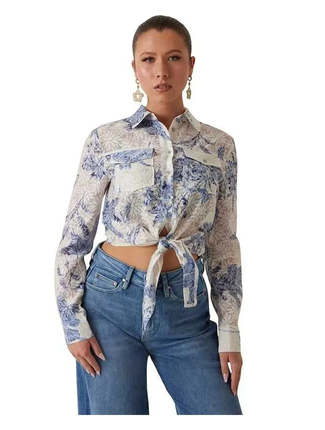 Guess - cropped fit ženska košulja