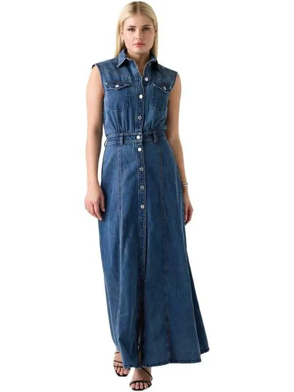 Guess - denim maxi haljina