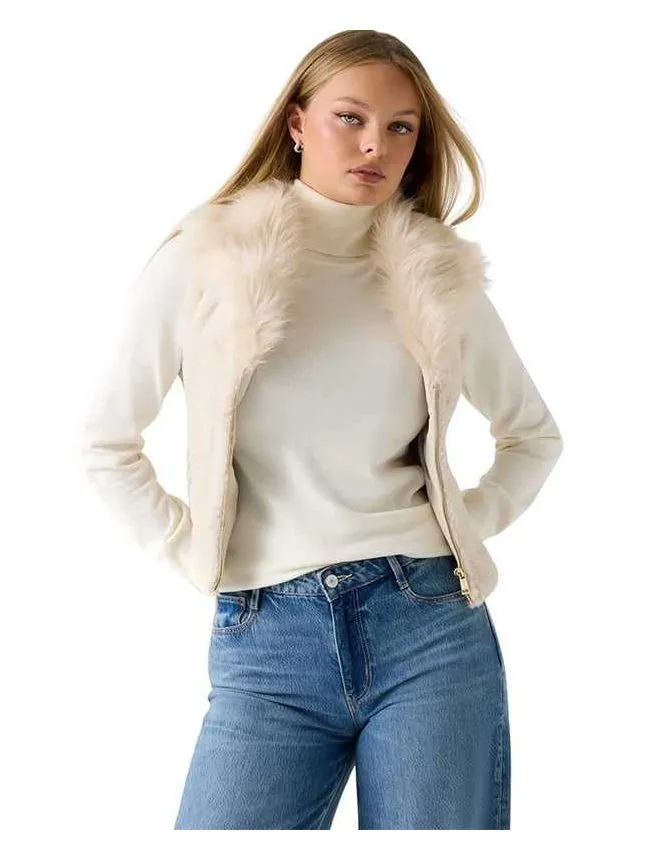 Guess - Ženski prsluk od eko krzna