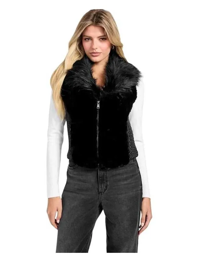 Guess - Ženski prsluk od eko krzna