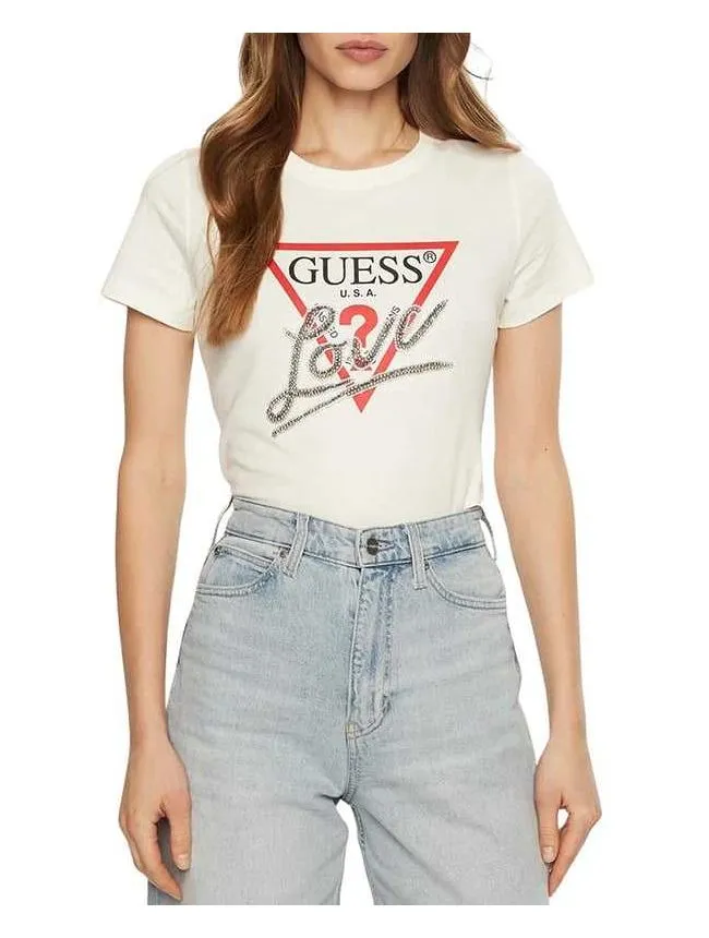 Guess - krem-bela ženska majica