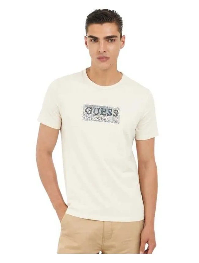 Guess - krem-bela muška majica