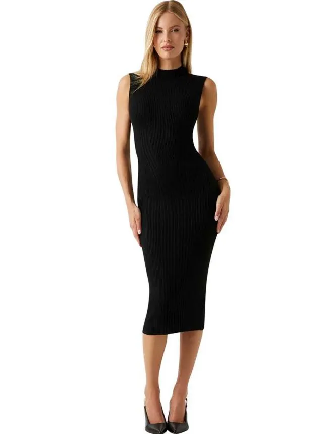 Guess - rebrasta midi haljina