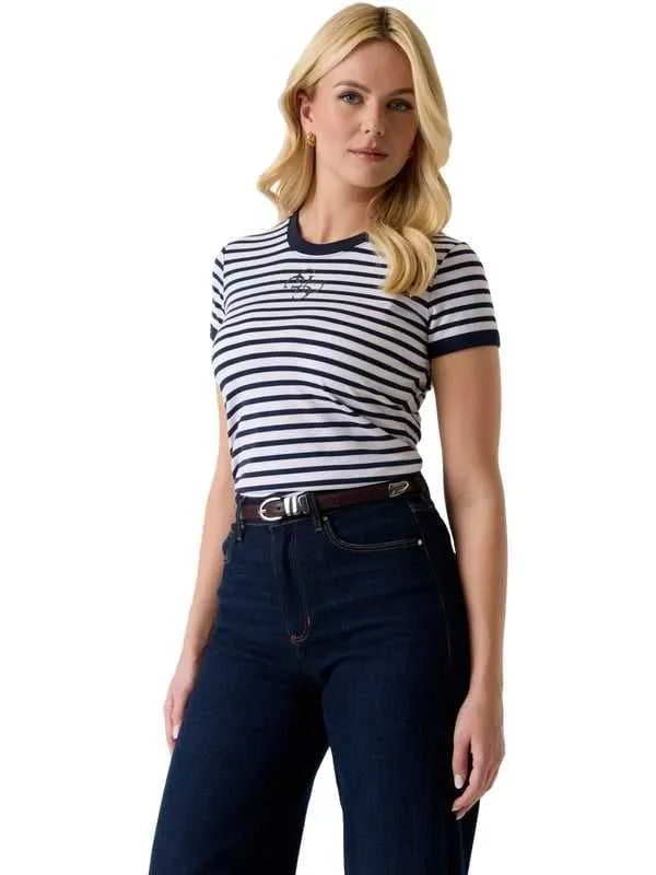 Guess - tamnoplava prugasta ženska majica