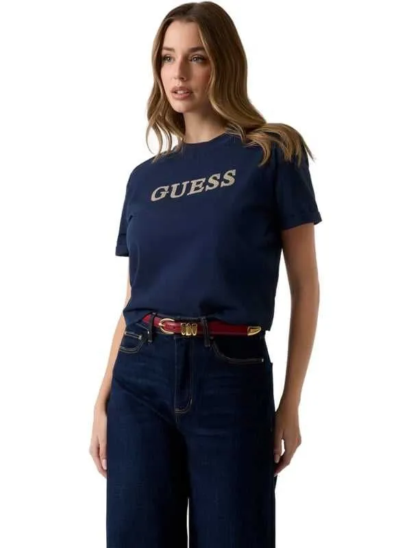 Guess - teget ženska majica sa logom