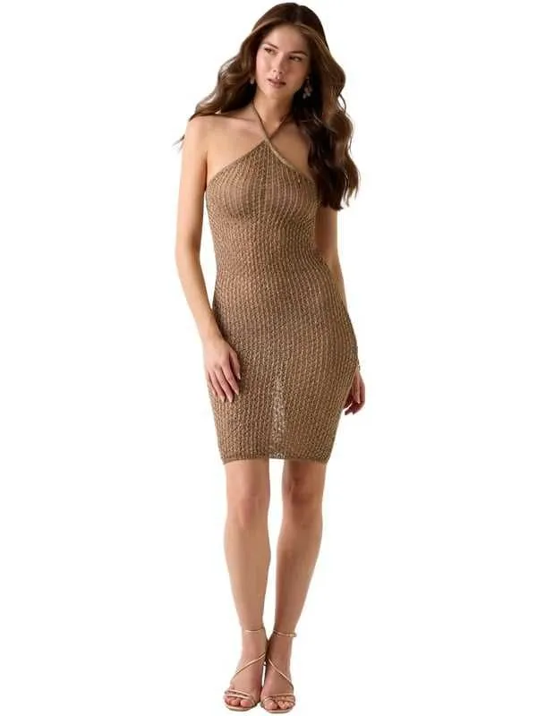 Guess - zlatna mini haljina za plažu