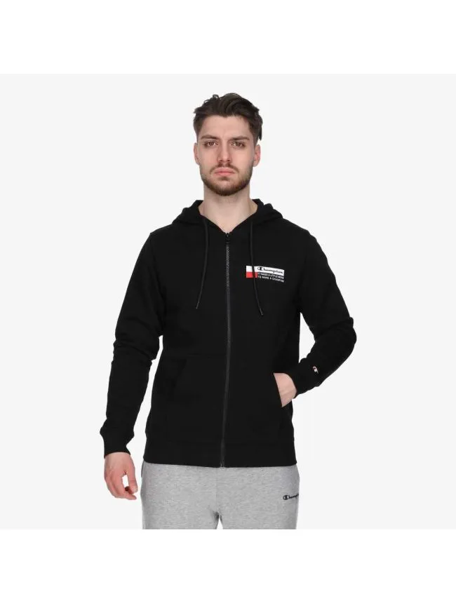 Hooded full zip sweatshirt